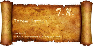 Terem Martin névjegykártya